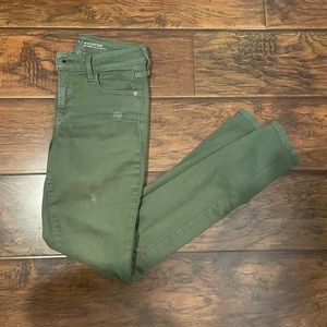OLIVE GREEN OLD NAVY ROCKSTAR SKINNY JEANS